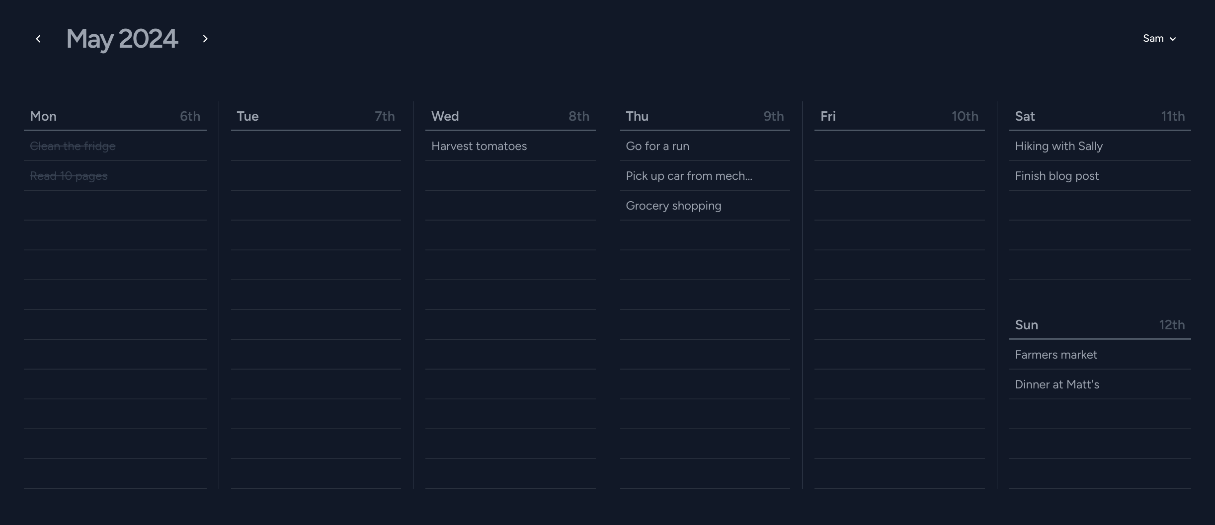 Screenshot of Argon Tasks UI (dark mode)